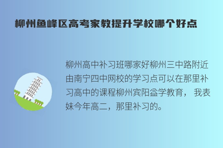 柳州魚峰區(qū)高考家教提升學校哪個好點