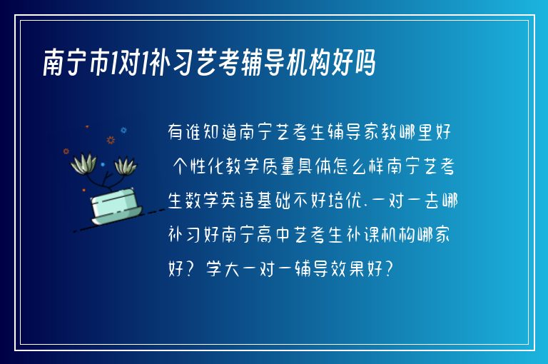 南寧市1對1補習藝考輔導機構(gòu)好嗎