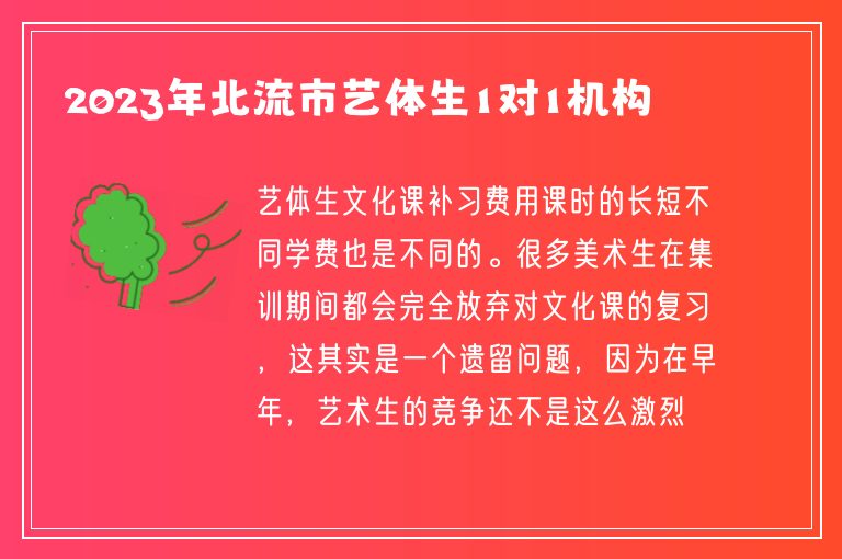 2023年北流市藝體生1對1機(jī)構(gòu)