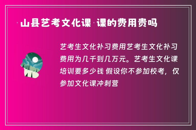 鳳山縣藝考文化課補(bǔ)課的費(fèi)用貴嗎