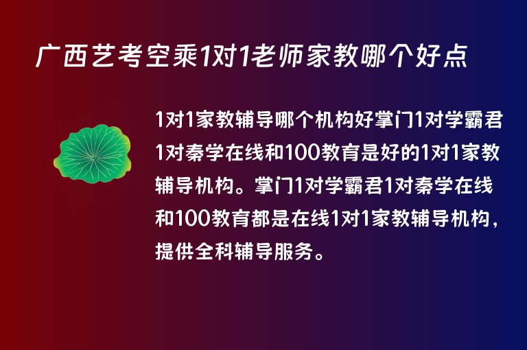 廣西藝考空乘1對1老師家教哪個(gè)好點(diǎn)