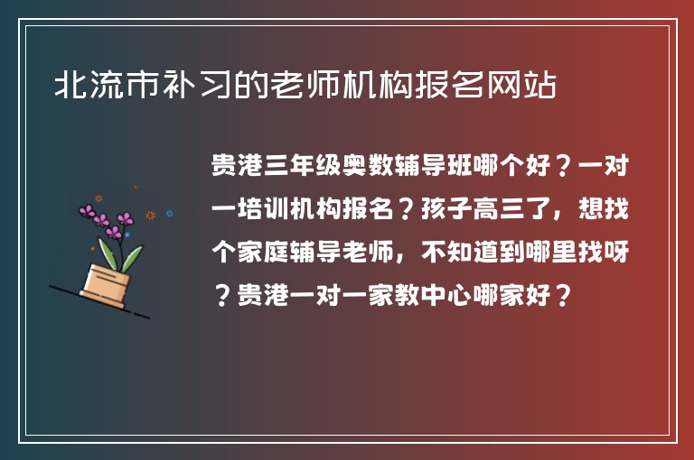 北流市補習(xí)的老師機構(gòu)報名網(wǎng)站