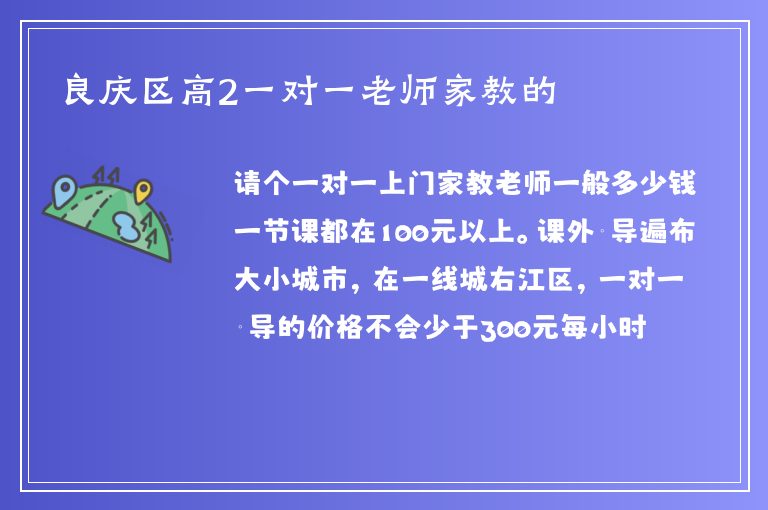 良慶區(qū)高2一對一老師家教的