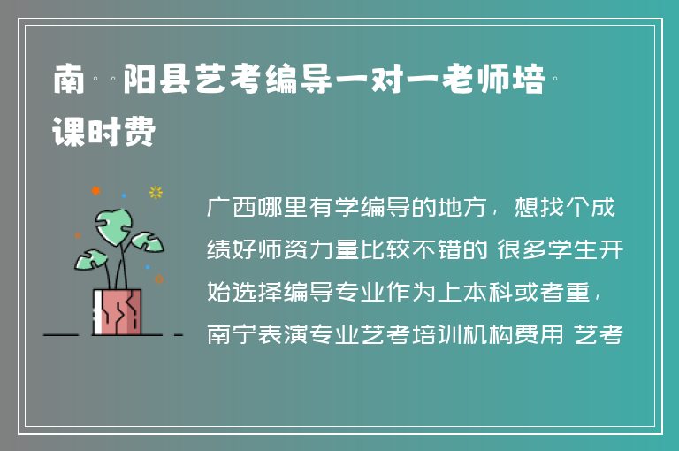 南寧賓陽縣藝考編導(dǎo)一對一老師培訓(xùn)課時費