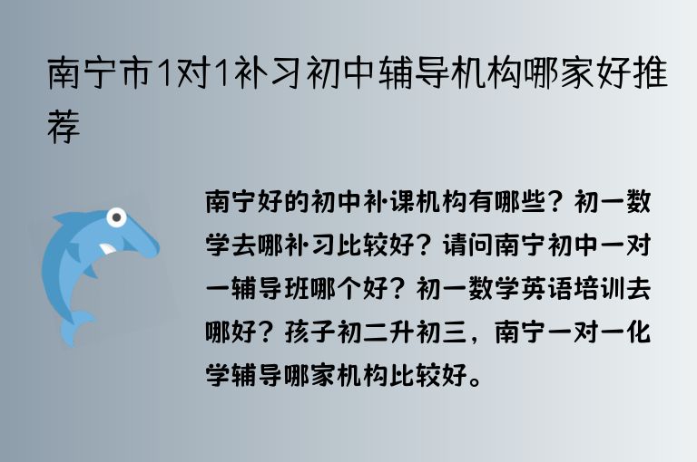 南寧市1對1補習(xí)初中輔導(dǎo)機構(gòu)哪家好推薦