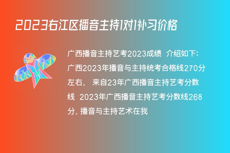 2023右江區(qū)播音主持1對1補習價格