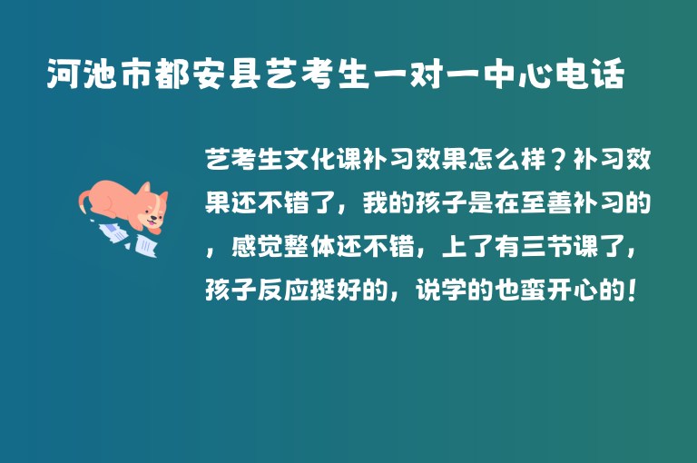 河池市都安縣藝考生一對(duì)一中心電話