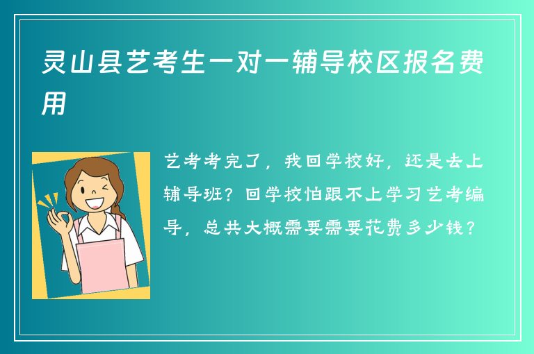 靈山縣藝考生一對(duì)一輔導(dǎo)校區(qū)報(bào)名費(fèi)用