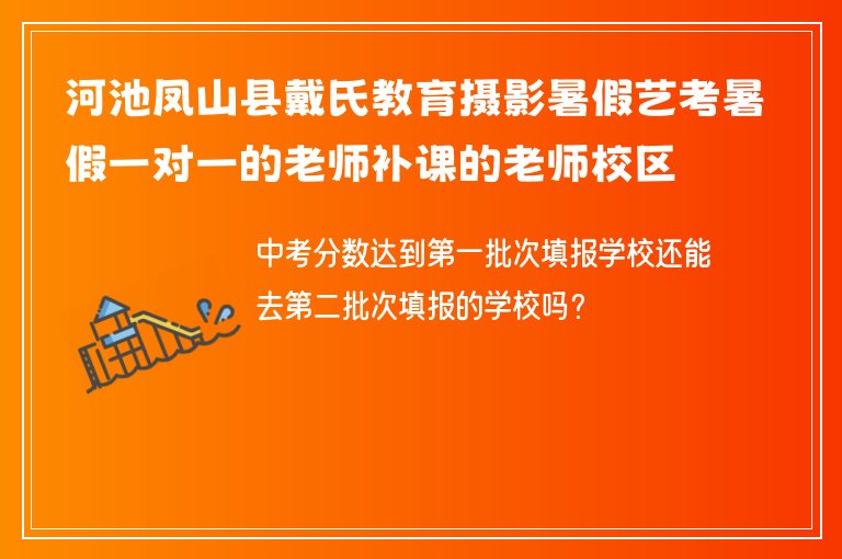 河池鳳山縣戴氏教育攝影暑假藝考暑假一對一的老師補課的老師校區(qū)