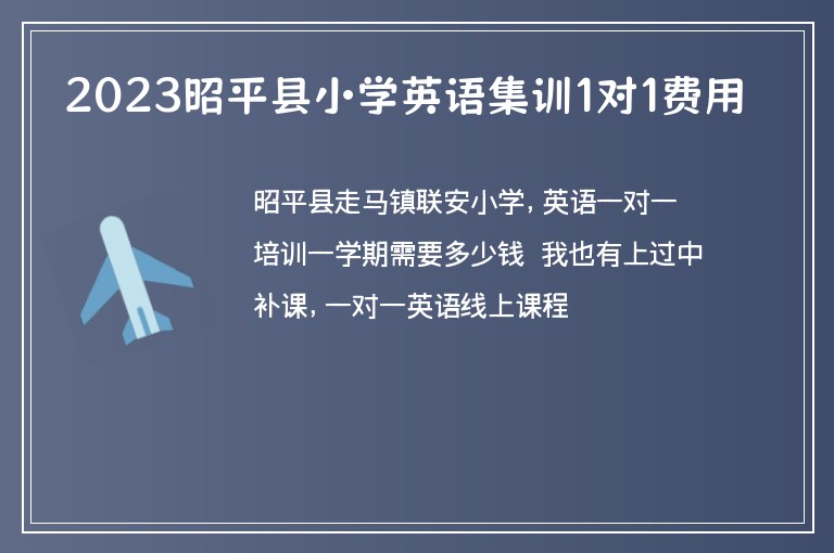 2023昭平縣小學英語集訓1對1費用