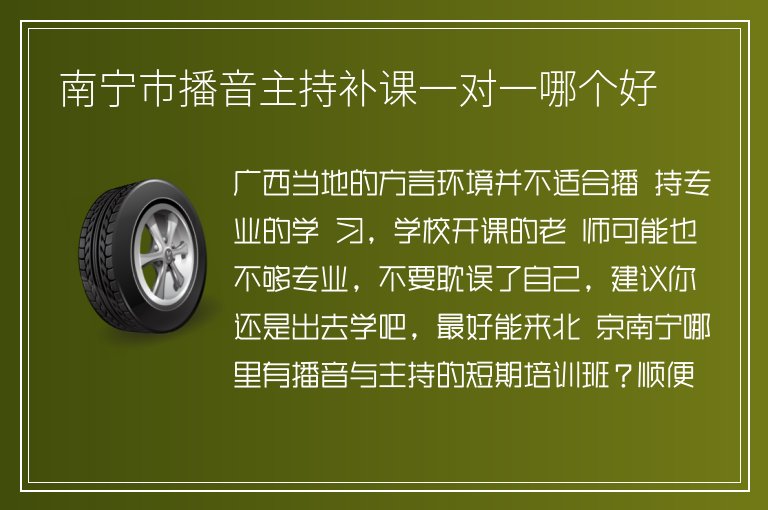 南寧市播音主持補課一對一哪個好