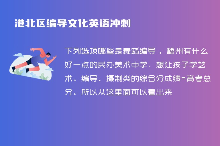 港北區(qū)編導文化英語沖刺