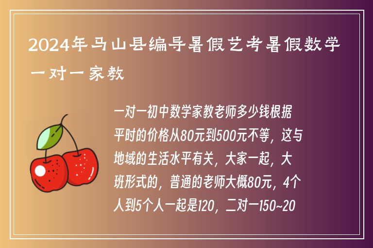 2024年馬山縣編導(dǎo)暑假藝考暑假數(shù)學(xué)一對(duì)一家教