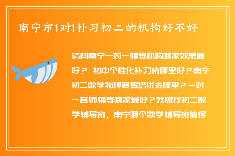 南寧市1對1補(bǔ)習(xí)初二的機(jī)構(gòu)好不好