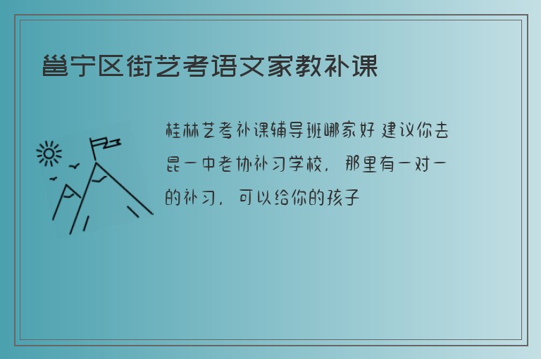 邕寧區(qū)街藝考語文家教補課