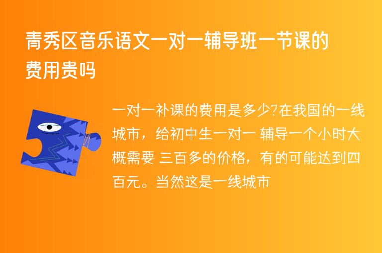 青秀區(qū)音樂語文一對一輔導班一節(jié)課的費用貴嗎