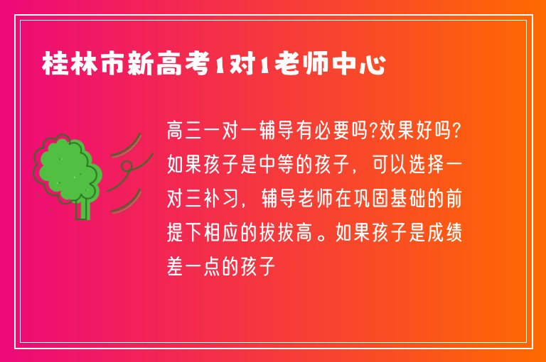 桂林市新高考1對1老師中心