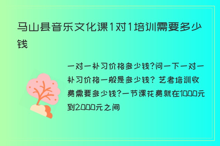 馬山縣音樂(lè)文化課1對(duì)1培訓(xùn)需要多少錢(qián)