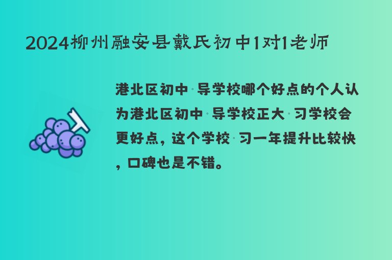 2024柳州融安縣戴氏初中1對1老師