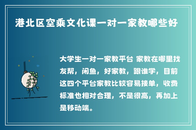 港北區(qū)空乘文化課一對(duì)一家教哪些好