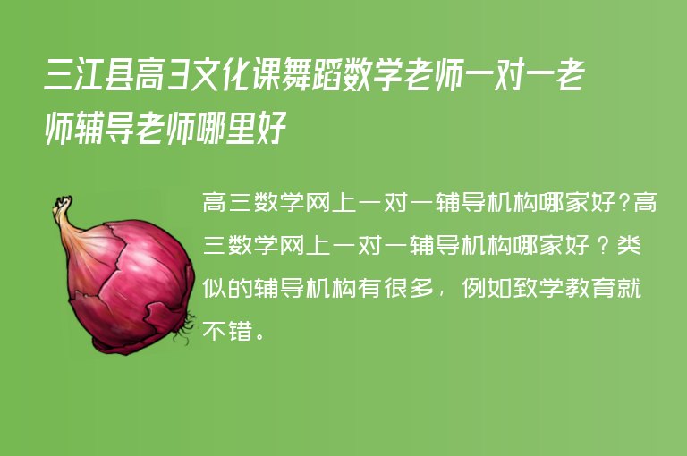 三江縣高3文化課舞蹈數(shù)學(xué)老師一對一老師輔導(dǎo)老師哪里好