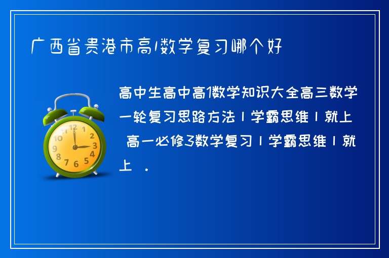 廣西省貴港市高1數(shù)學(xué)復(fù)習(xí)哪個(gè)好