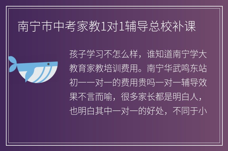 南寧市中考家教1對1輔導總校補課