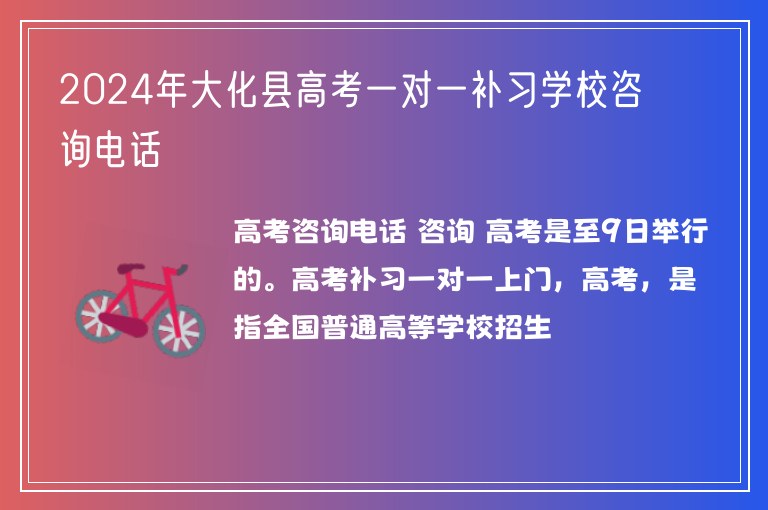 2024年大化縣高考一對(duì)一補(bǔ)習(xí)學(xué)校咨詢電話