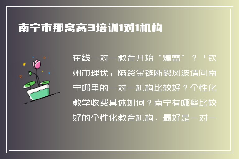 南寧市那窩高3培訓(xùn)1對1機構(gòu)