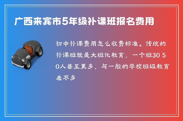 廣西來賓市5年級補課班報名費用