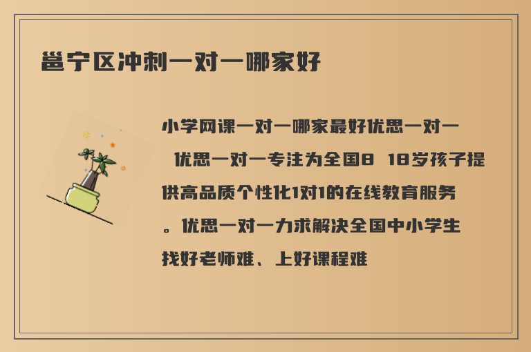 邕寧區(qū)沖刺一對一哪家好