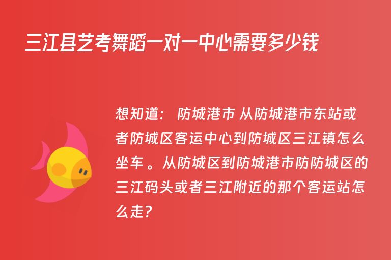 三江縣藝考舞蹈一對一中心需要多少錢