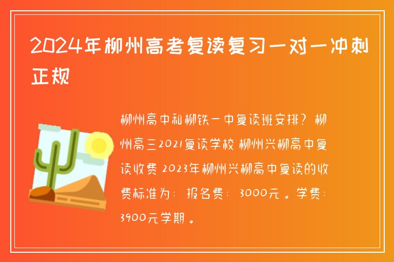 2024年柳州高考復(fù)讀復(fù)習(xí)一對一沖刺正規(guī)