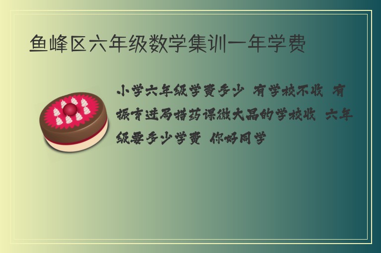 魚峰區(qū)六年級數(shù)學(xué)集訓(xùn)一年學(xué)費