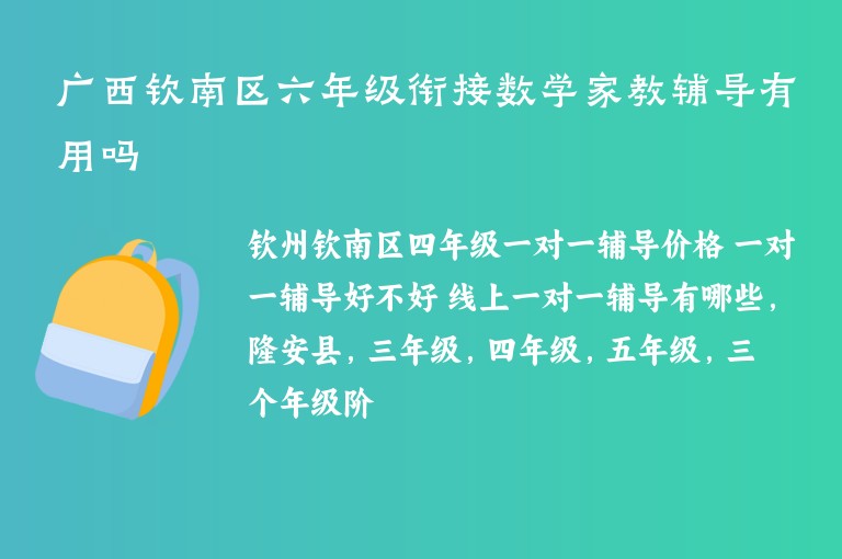 廣西欽南區(qū)六年級(jí)銜接數(shù)學(xué)家教輔導(dǎo)有用嗎