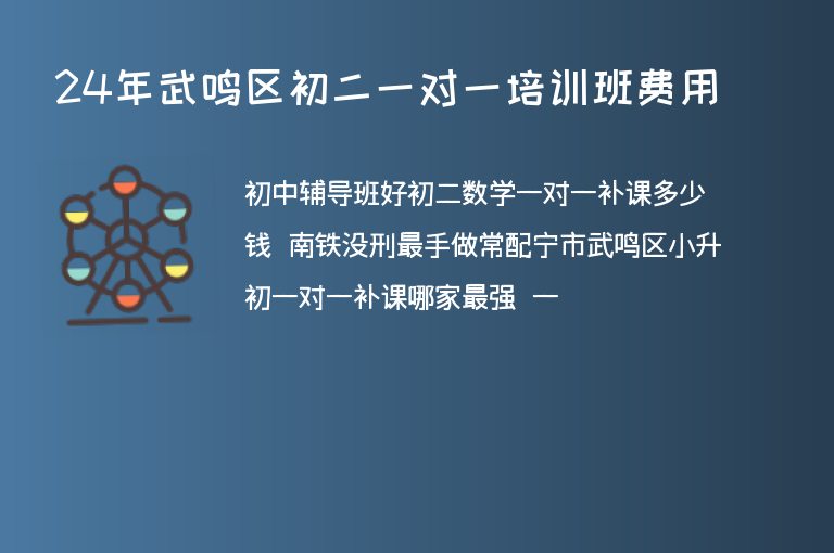 24年武鳴區(qū)初二一對一培訓班費用