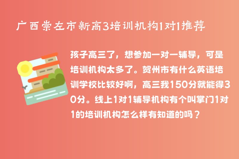 廣西崇左市新高3培訓機構(gòu)1對1推薦