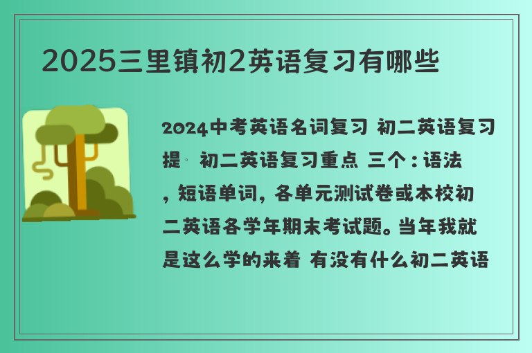 2025三里鎮(zhèn)初2英語復(fù)習(xí)有哪些